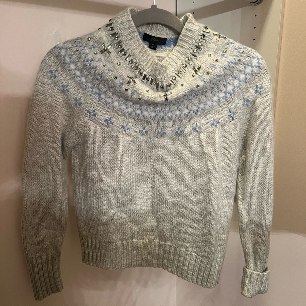 J Crew Embellished Sweater